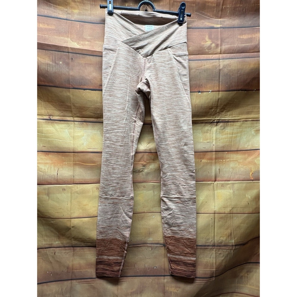 prAna Blazing Star Leggings Autumn Stripe Cross Front Size XS